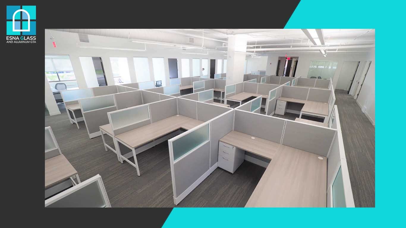 Glass office cubicles