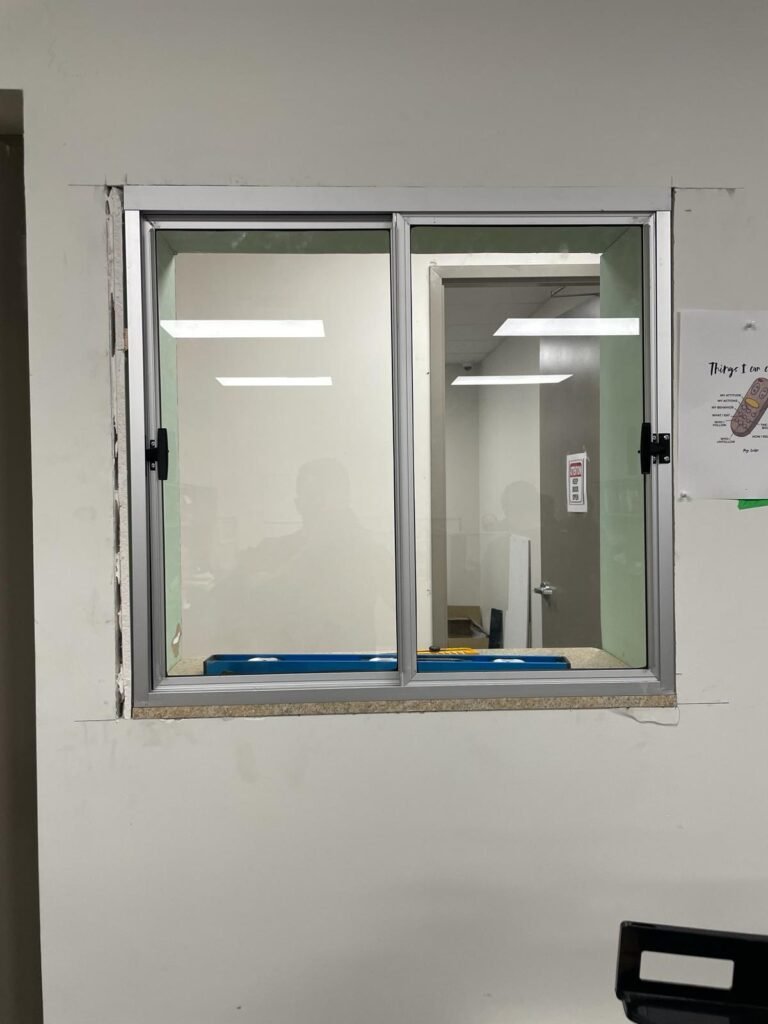 Aluminum window installation