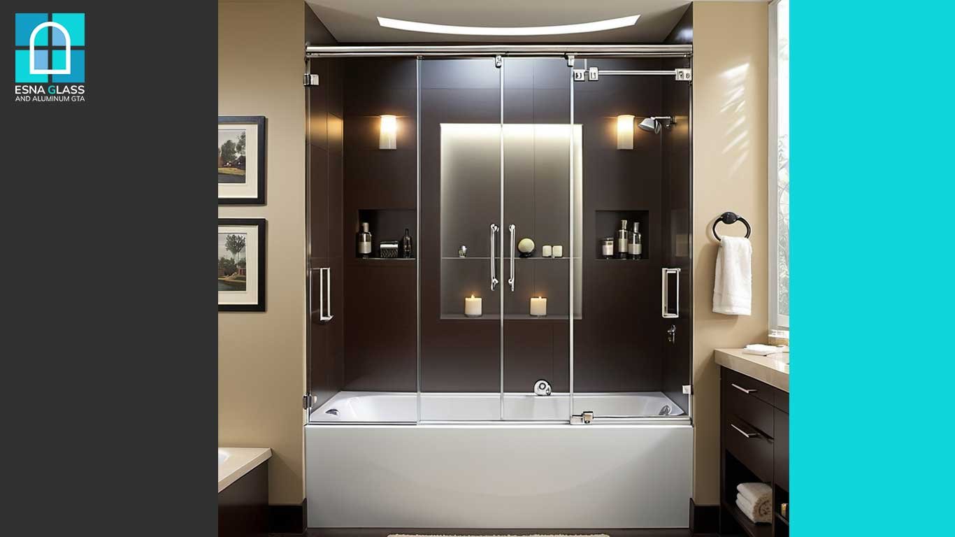 Double Bathtub Glass Doors