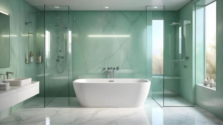 Half Glass Shower Door for Bathtub